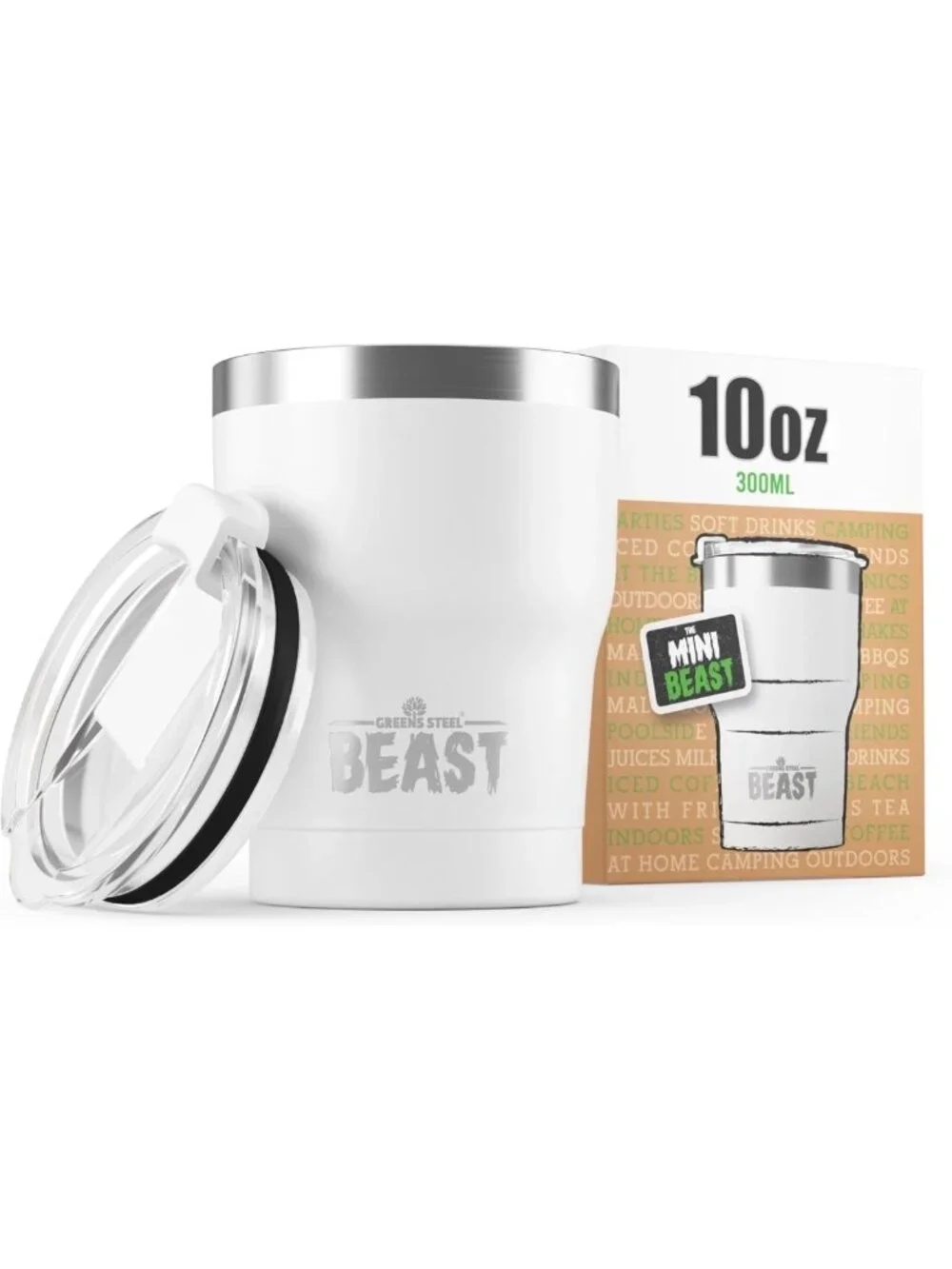 10 oz Stainless Steel Vacuum Insulated Tumbler - Double Wall Travel Coffee Cup